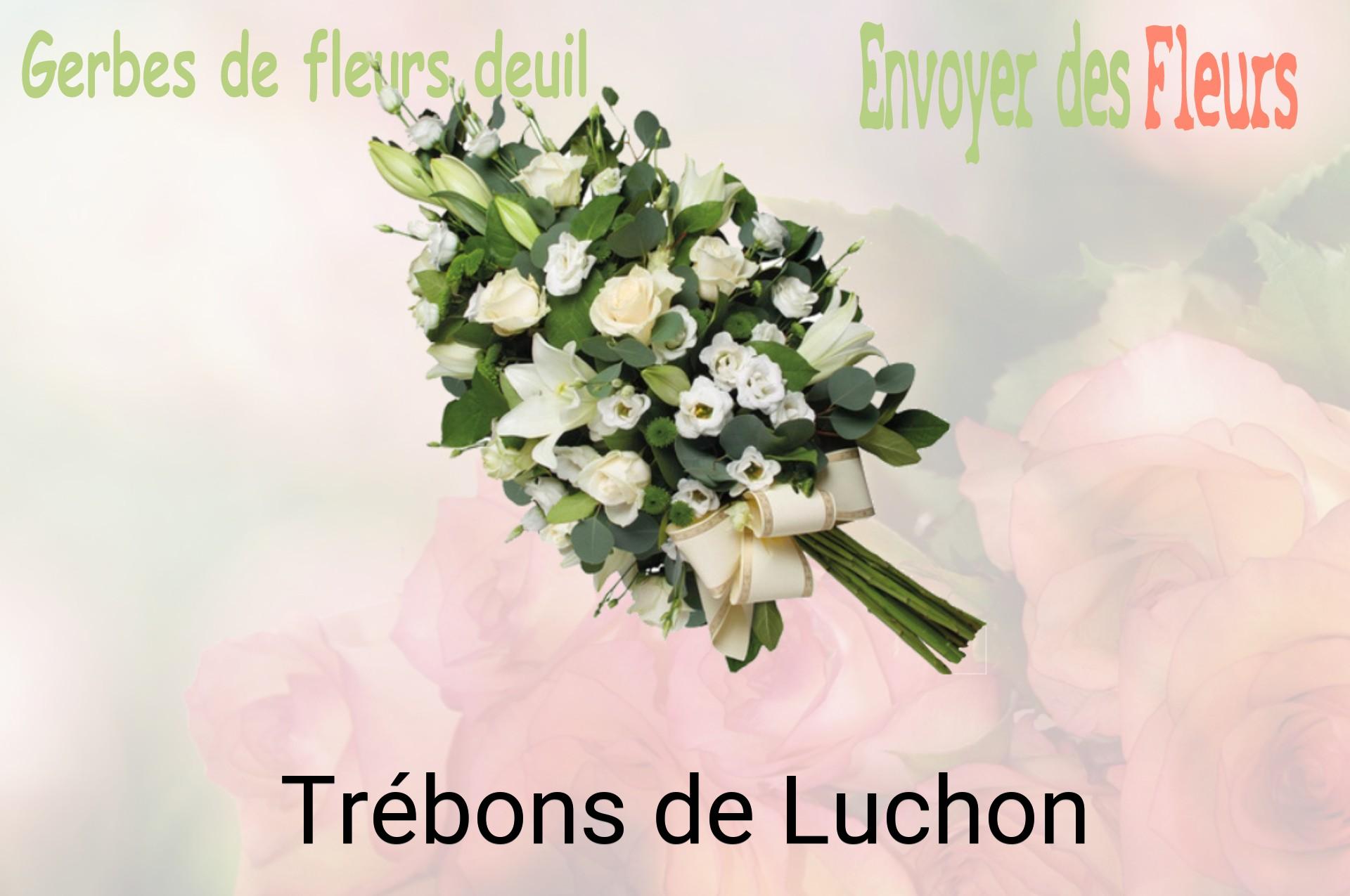 Gerbe de fleurs de deuil livrée à Trébons-de-Luchon